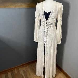 Free People Shady Palm Maxi Top in White